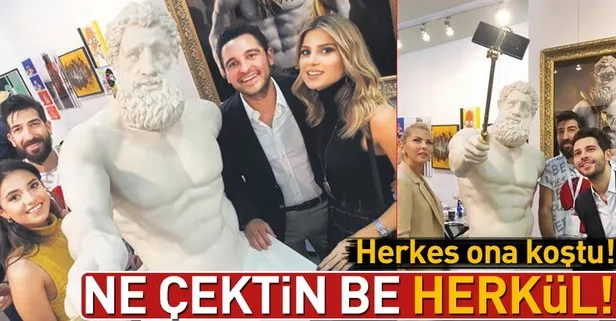 Selfie çeken Herkül heykeli ziyaretçi akınına uğradı