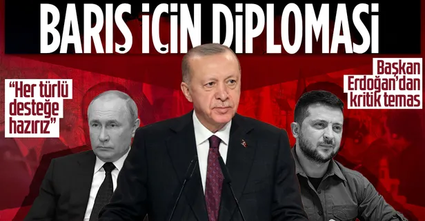 Başkan Erdoğan Ukrayna Devlet Başkanı Zelenskiy ile görüştü