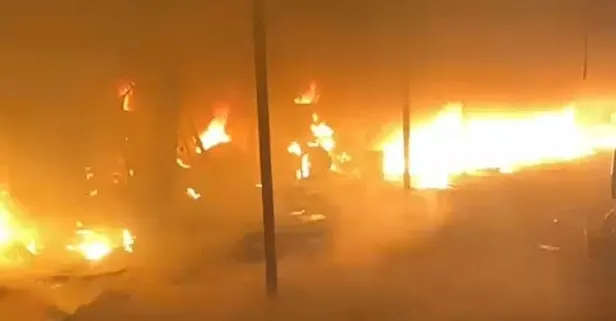 Bursa’da işçilerin kaldığı baraka alev alev yandı