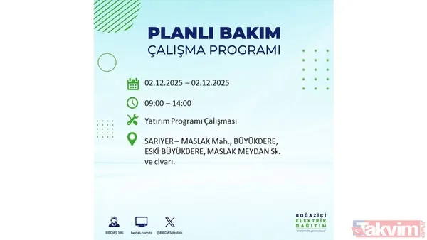 İstanbul elektrik kesintisi 2 Aralık: 8 saat yok! Gaziosmanpaşa, Beşiktaş, Beyoğlu... - 27
