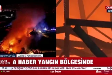 Bursa'da yangın telaşı: A Haber olay yerinde!