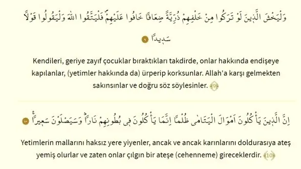 Nisa Suresi 34. Ayet - Nisâ Suresi Anlamı, Tefsiri, Türkçe ve Arapça Okunuşu-8