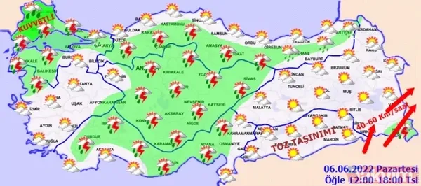 HAVA DURUMU | Meteoroloji'den uyarı üstüne uyarı! Radar görüntülerine yansıdı! İstanbul için saat verildi | 6 Haziran 2022 hava durumu - 6