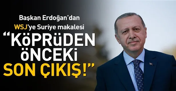 Son dakika: Erdoğan ABD medyasına yazdı: Terörle mücadele adına siviller kurban edilemez