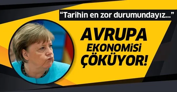 Koronavirüs Avrupa ekonomisini derinden sarstı! Merkel: Avrupa’nın tarihinin en zor durumunda olduğunu biliyoruz