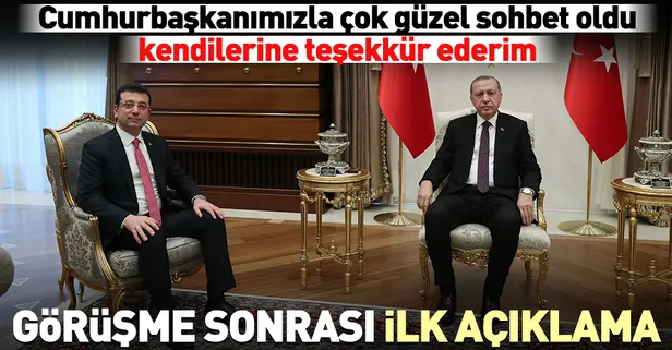Son dakika: Başkan Erdoğan, Ekrem İmamoğlu'nu kabul etti