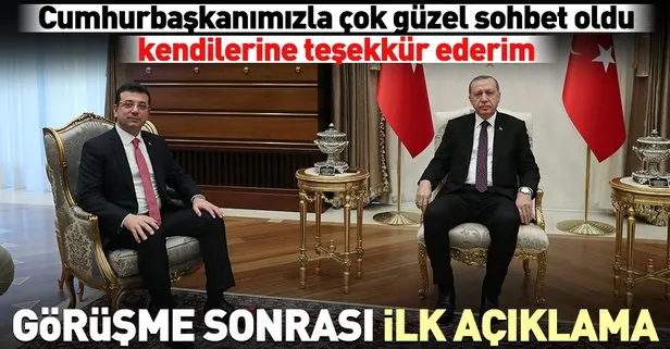Son dakika: Başkan Erdoğan, Ekrem İmamoğlu’nu kabul etti