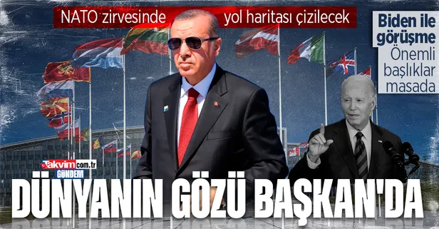 Dünya NATO zirvesine kilitlendi! Gözler Başkan Recep Tayyip Erdoğan'da: ABD Başkanı Biden ile önemli temas