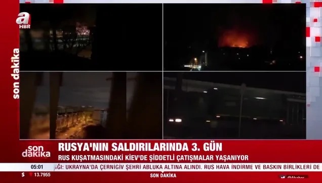 Başkent Kiev kuşatma altına alındı! Merkeze yakın bir yerde şiddetli patlamalar yaşanıyor