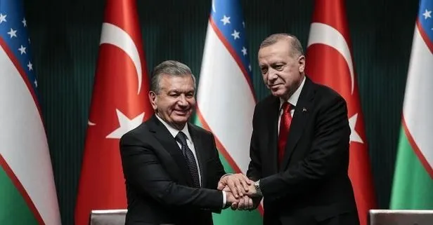 Son dakika: Başkan Erdoğan Özbekistan Cumhurbaşkanı Mirziyoyev ile görüştü