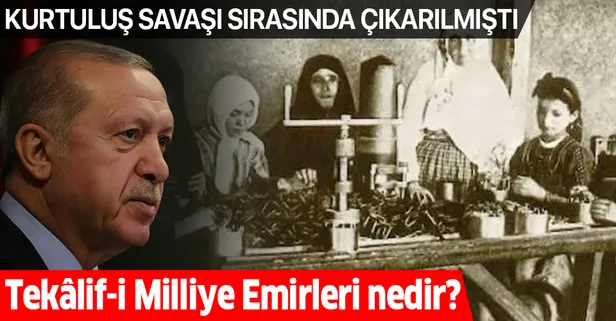 Son dakika: Başkan Erdoğan'ın sözünü ettiği Tekâlif-i Milliye Emirleri nedir?