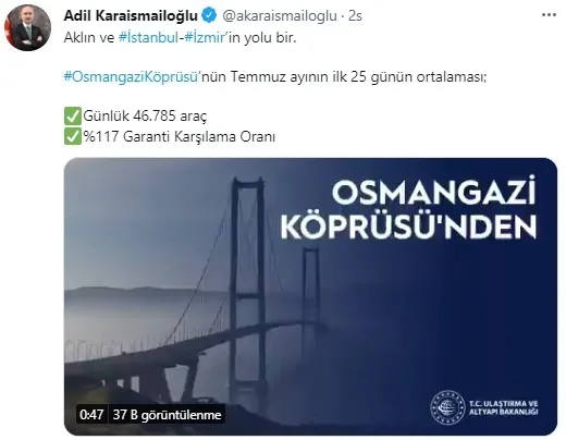 1627394427169.jpg Kronik muhalif medyanın "Kimse geçmiyor" dediği Osmangazi Köprüsü'nde geçiş rekoru kırıldı-5
