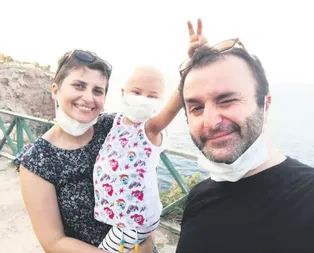 Lösemi hastası Öykü Arin 74 gün sonra dışarı çıktı