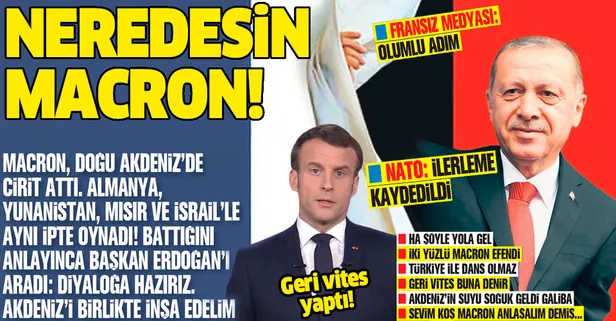 Doğu Akdeniz'de cirit atan Macron battığını anlayınca Başkan Recep Tayyip Erdoğan’ı aradı: Diyaloğa hazırız