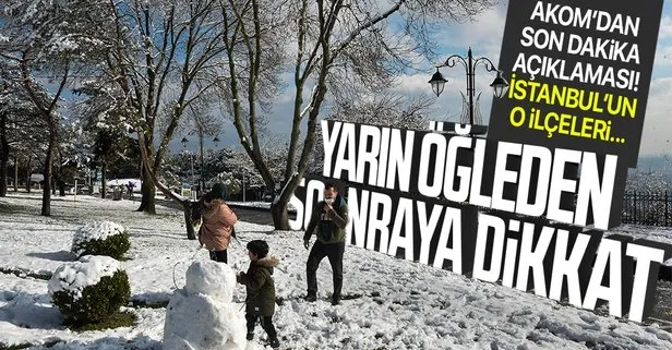 Meteoroloji ve AKOM’dan İstanbul için peş peşe uyarılar: Kar yağışı geri mi dönüyor? Yarın öğleden sonraya dikkat