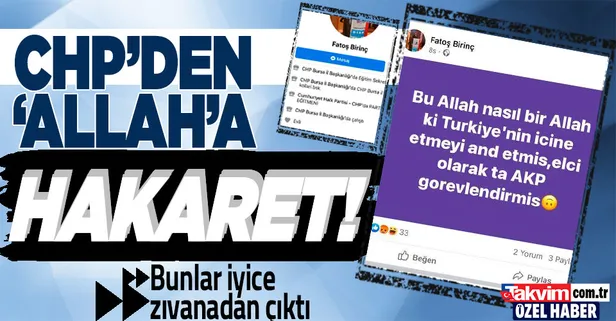 CHP'nin İslam düşmanlığı bitmiyor! CHP’li yönetici Fatoş Birinç 'Allah'a hakaret etti