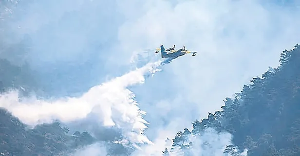 Datça’daki yangın gece görüş helikopterleriyle kontrol altına alındı