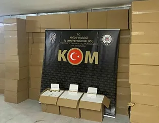 Niğde’de 6 milyon 100 bin makaron ele geçirildi