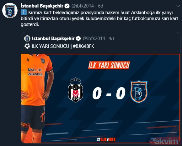 Beşiktaş-Başakşehir maçına 45+1. dakikada damga vuran olay! Suat Arslanboğa'nın verdiği karar ortalığı karıştırdı... - 4
