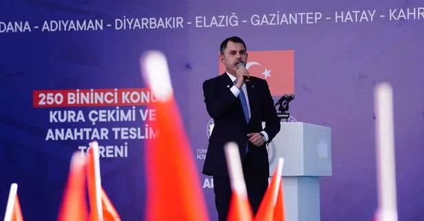 Bakan Kurum 250 bininci afet konutunun teslim töreninde tarihi dönüşüm mesajı: "Tüm dünya hayretle izliyor"