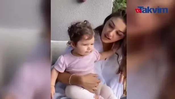 Güzel oyuncu Hande Erçel yeğeni ile birlikte çekilen yeni karelerini yayınladı!