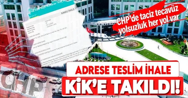 CHP’li Sarıyer Belediyesi’nin adrese teslim ihalesi Kamu İhale Kurulu’na takıldı!