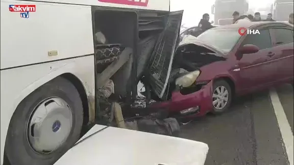 Sivas'ta zincirleme kaza: Yaralılar var!