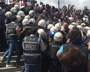 HDP’liler Çağlayan Adalet Sarayı önünde polise saldırdı