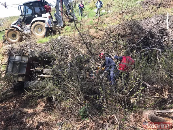 Balıkesir Edremit'te feci kaza! Devrilen odun yüklü traktörün altında kalan kişi yaşamını yitirdi - 3