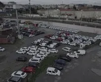 Stokçuluk! İstanbul’da bir otopark dolusu 0 araç