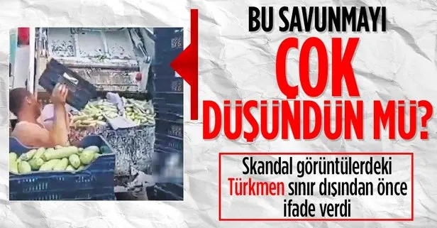 İstanbul Ataşehir Hali’nde kilolarca kabağı çöpe döken Türkmenistan uyruklu şahıs: Çürümüştü yardım istediler