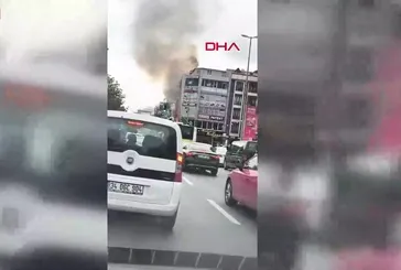 Esenyurt'ta iş yerinde yangın: İşte o anlar!