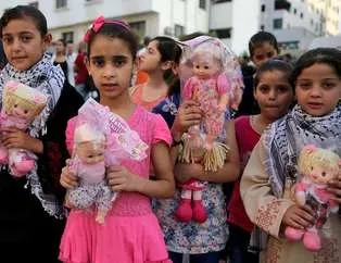 Gazzeli çocukların bayram sevinci