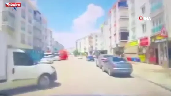 Ankara’da kafa kafaya çarpışma kamerada