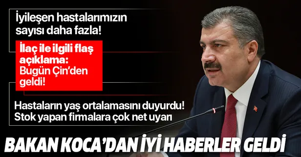 Bakan Koca açıkladı: Çin'den gelen ilacı hastalarımıza uyguluyoruz