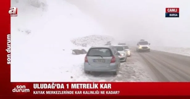 Bursa Uludağ’da kar kalınlığı 1 metreyi aştı!