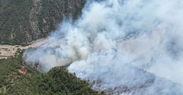 Karabük’ün Ovacık ilçesinde orman yangını! MSB alevlerle mücadele için helikopter kaldırdı