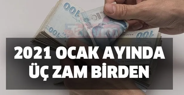 SGK-SSK ve Bağkur’luya emekli ödemeleri ile ilgili son dakika... 2021 Ocak ayında üç zam birden...