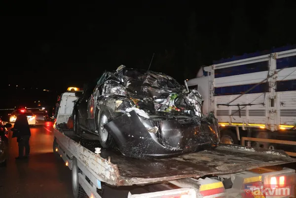 Sapanca'da TEM'i kilitleyen kaza! 5 araç birbirine girdi - 19