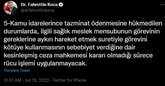Sağlık Bakanı Fahrettin Koca'dan sağlık çalışanlarını ilgilendiren MALPRAKTİS açıklaması-8