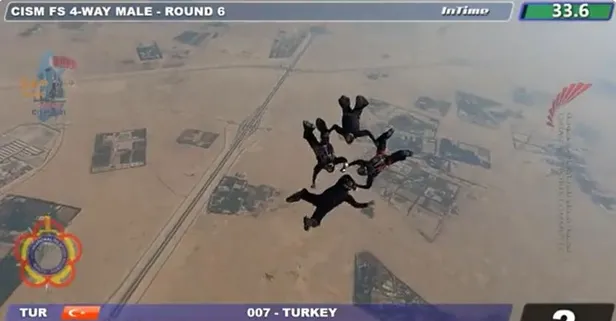 MSB paylaştı! Katar'daki 44’üncü Dünya Askerî Paraşüt Şampiyonası’ndan nefes kesen görüntüler...