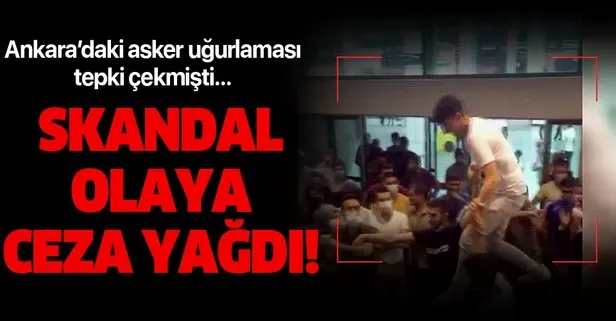 Ankara AŞTİ’de sosyal mesafe kuralına uymadan asker uğurlayan kişilere ceza kesildi