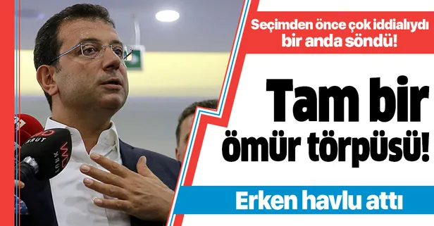 Ekrem İmamoğlu erken pes etti: Tam bir ömür törpüsü!
