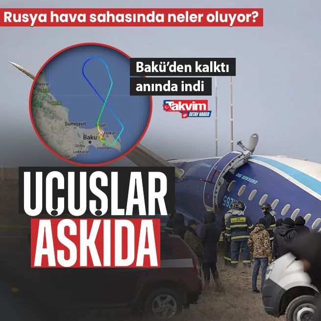 Rusya hava sahasında neler oluyor? Bakü’den kalkan AZAL uçağı geri döndü! Uçuşlar askıya alındı