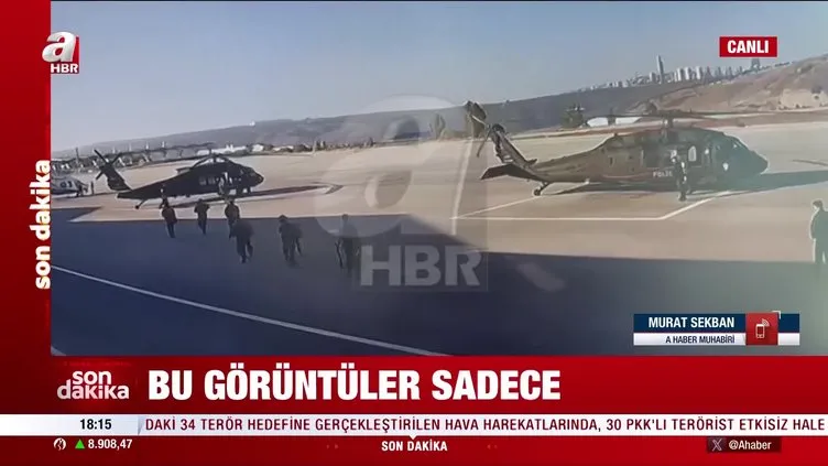 Özel Harekatın Helikopterlerle TUSAŞ'a Hareket Anı Kamerada!