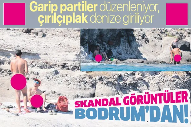 Bodrum'dan skandal görüntüler! Garip partiler düzenliyor, çırılçıplak denize giriyorlar...-1