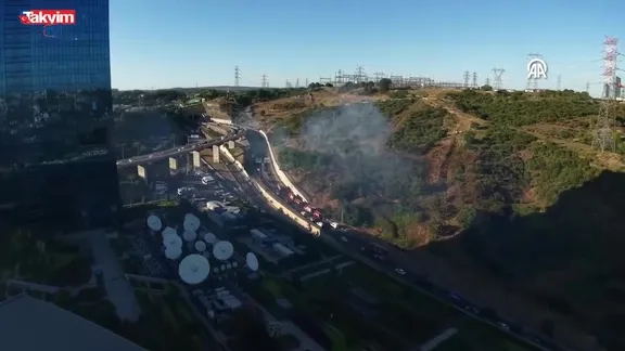 Eyüpsultan'da otluk alanda yangın!