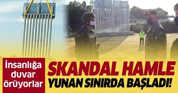 Son dakika: Yunanistan insanlığa duvar örüyor: Sınıra 27 km’lik çit yapımına başlandı