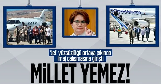 Özel jet kullanan Meral Akşener tepkiler sonrası tarifeli uçakta poz vererek imaj çalışması yaptı!