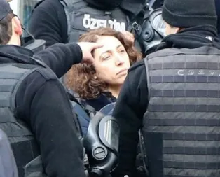 Polisi ısıran HDPli Saliha Aydeniz bu kez de tekme attı!